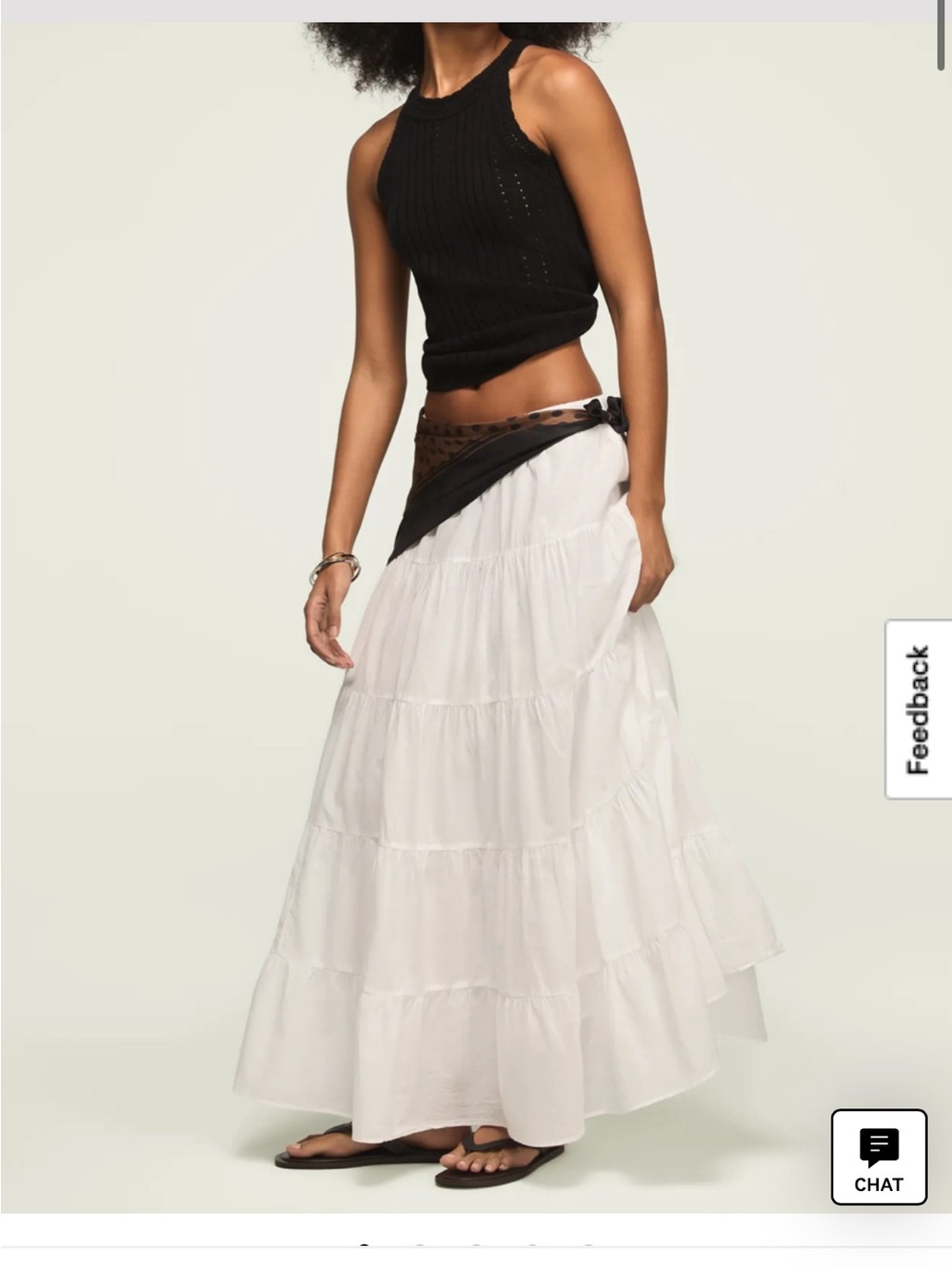 Lucky Brand White Tiered Maxi Skirt XS Fall Autumn Boho Concert